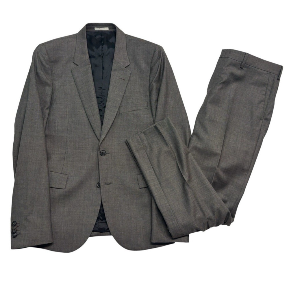 Paul Smith Italy 40R 36x32 Taupe 2pc Pant Suit All Season Stretch Wool Canvas